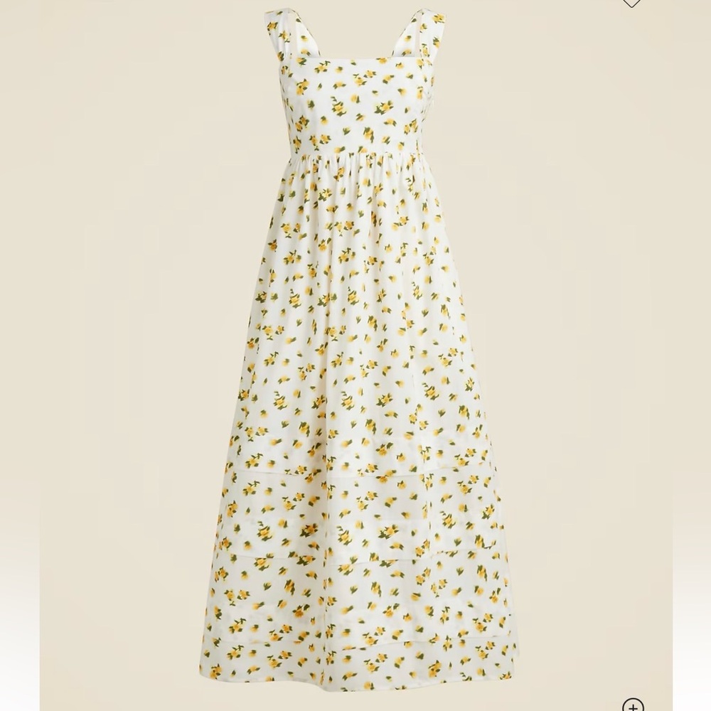 J.Crew size 2 square neck midi dress in budding rose print